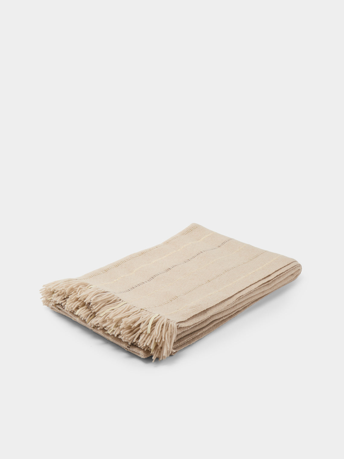 Alonpi - Ella Cashmere Blanket (75in/1.9m) - Beige - ABASK