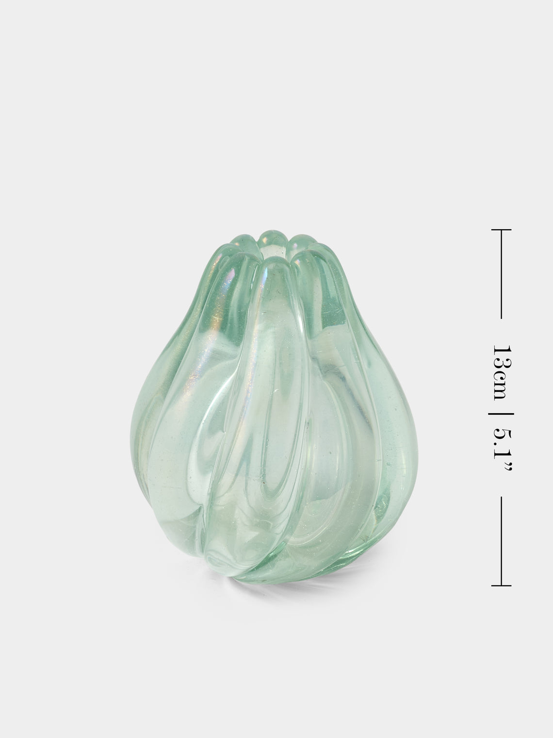 Antique and Vintage - 1942 Flavio Poli for Seguso Vetri d'Arte Murano Glass Vase (5in/13cm) - Clear - ABASK