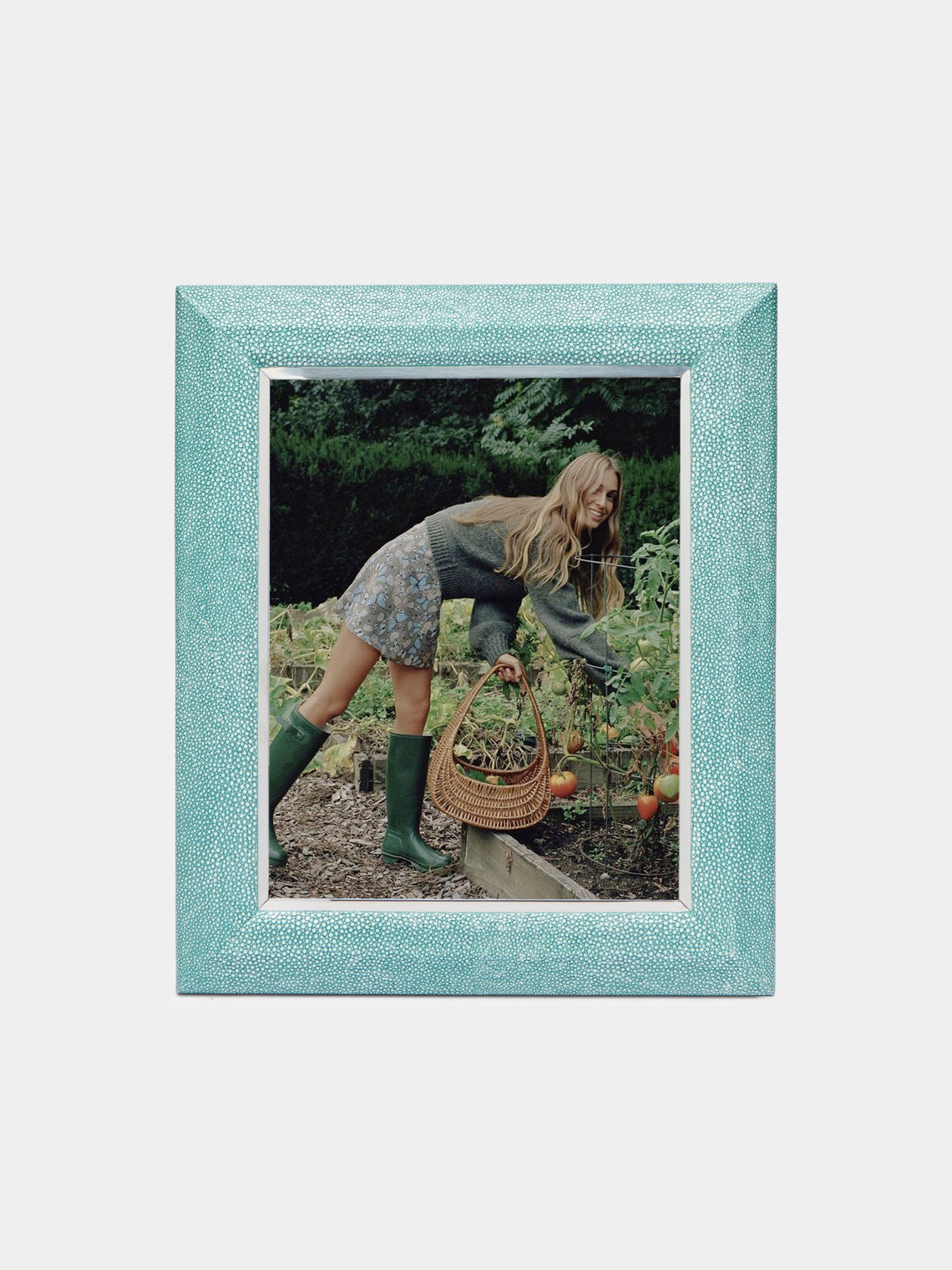 Forwood Design - Bella Faux Shagreen Photo Frame (7x9") - Green - ABASK
