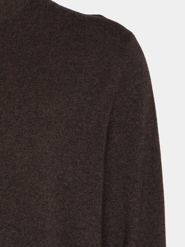 Arch4 - Bene Baby Goat Cashmere Crew-Neck Sweater | Size: M - Brown - ABASK