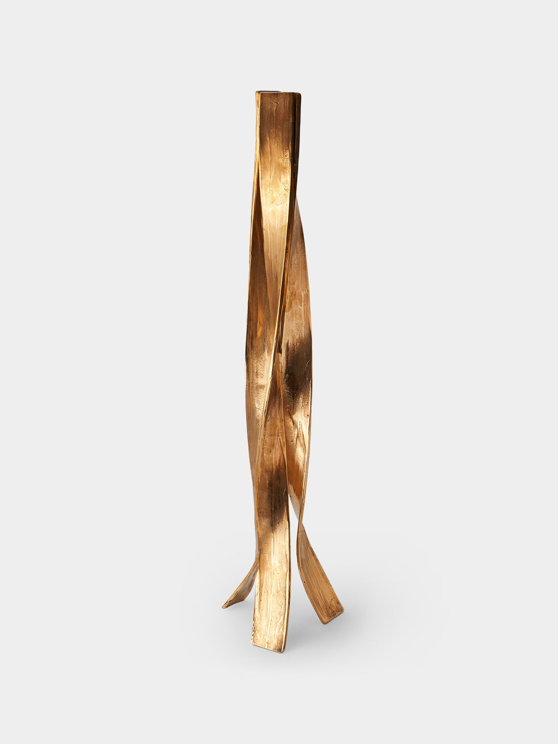 Osanna Visconti - Nastro Hand-Cast Bronze Candle Holder - Metallics - ABASK - 