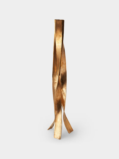 Osanna Visconti - Nastro Hand-Cast Bronze Candle Holder - Metallics - ABASK - 