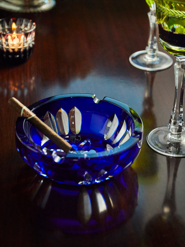 Cristallerie De Montbronn - Man Cut Crystal Ashtray -  - ABASK