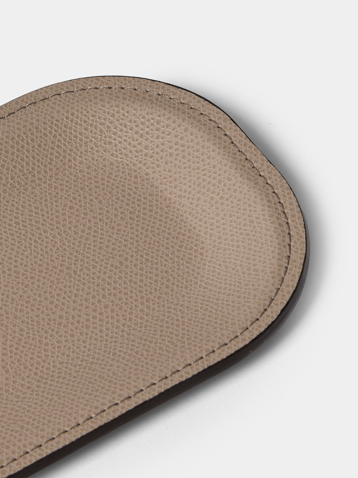 Pinetti - Victor Leather Trinket Tray (9.5in/24cm) - Taupe - ABASK