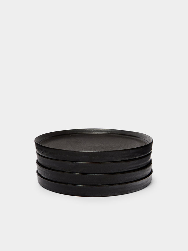 Lee Song-am - Black Clay Small Plates (Set of 4) -  - ABASK