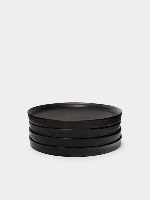 Lee Song-am - Black Clay Small Plates (Set of 4) -  - ABASK