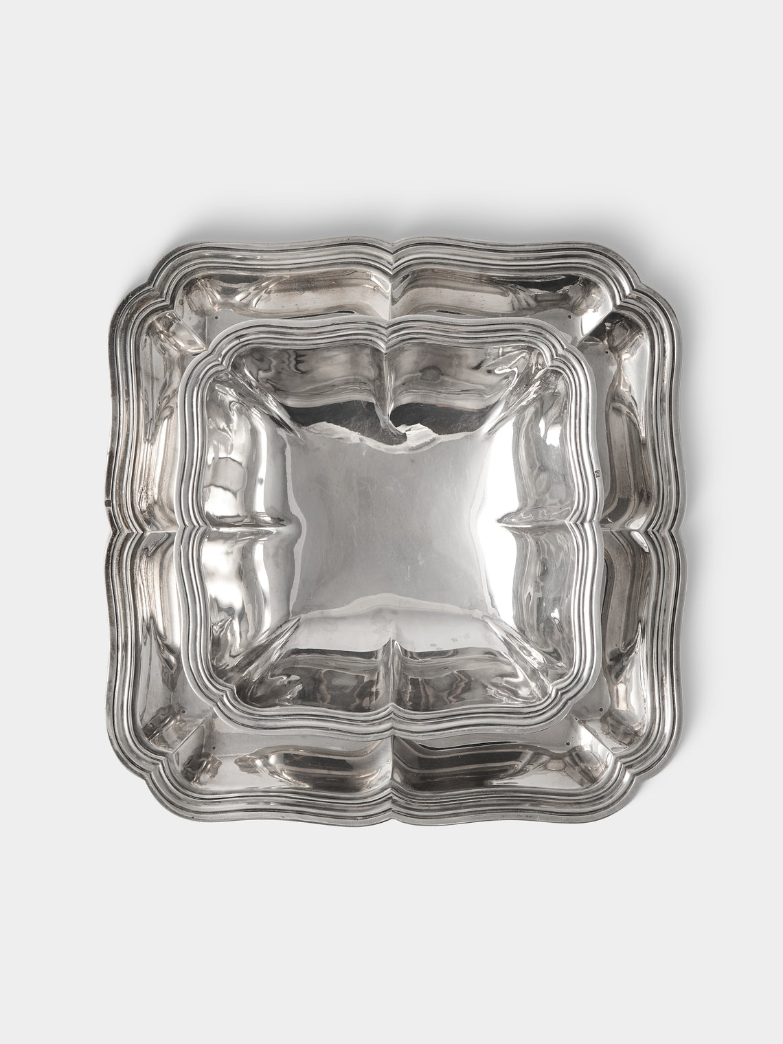 Antique and Vintage - 1920s Minerve Solid Silver Saucier with Platter - Silver - ABASK - 