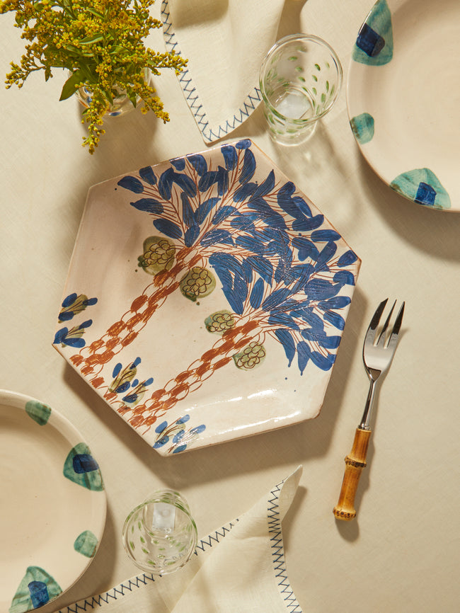 Malaika - Date Hand-Painted Hexagonal Platter -  - ABASK
