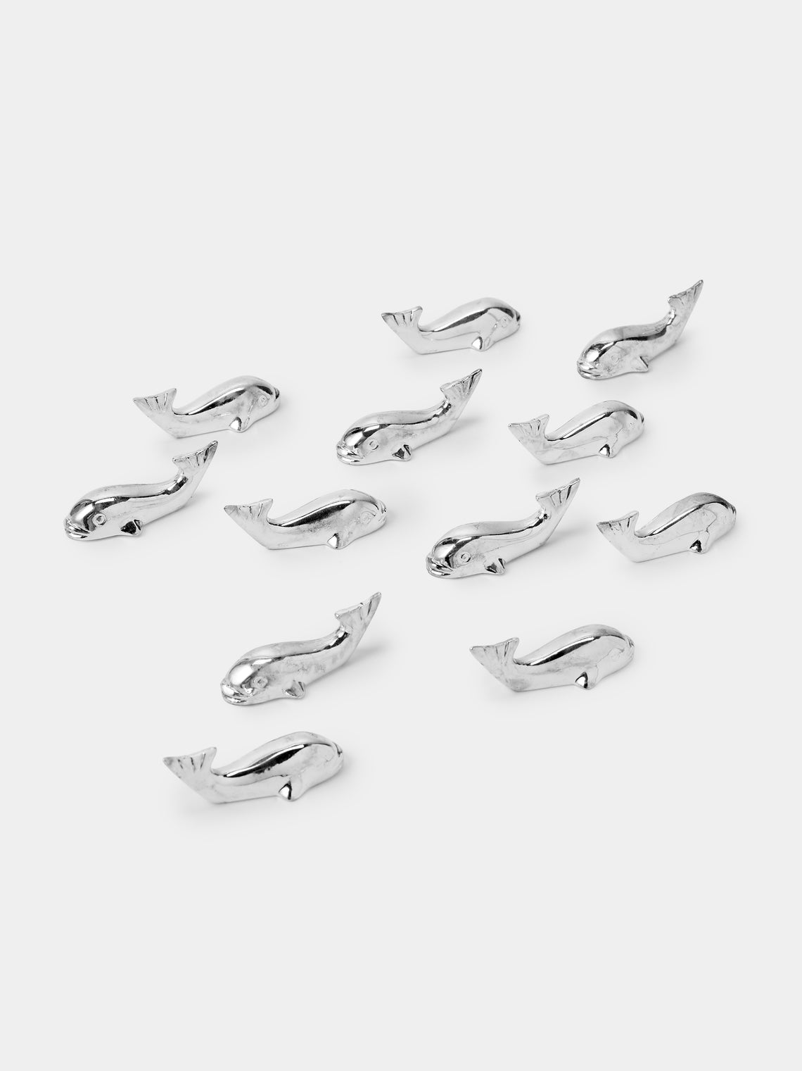 Antique and Vintage - Mid-Century Fish Silver-Plated Knife Rests (Set of 12) - Silver - ABASK