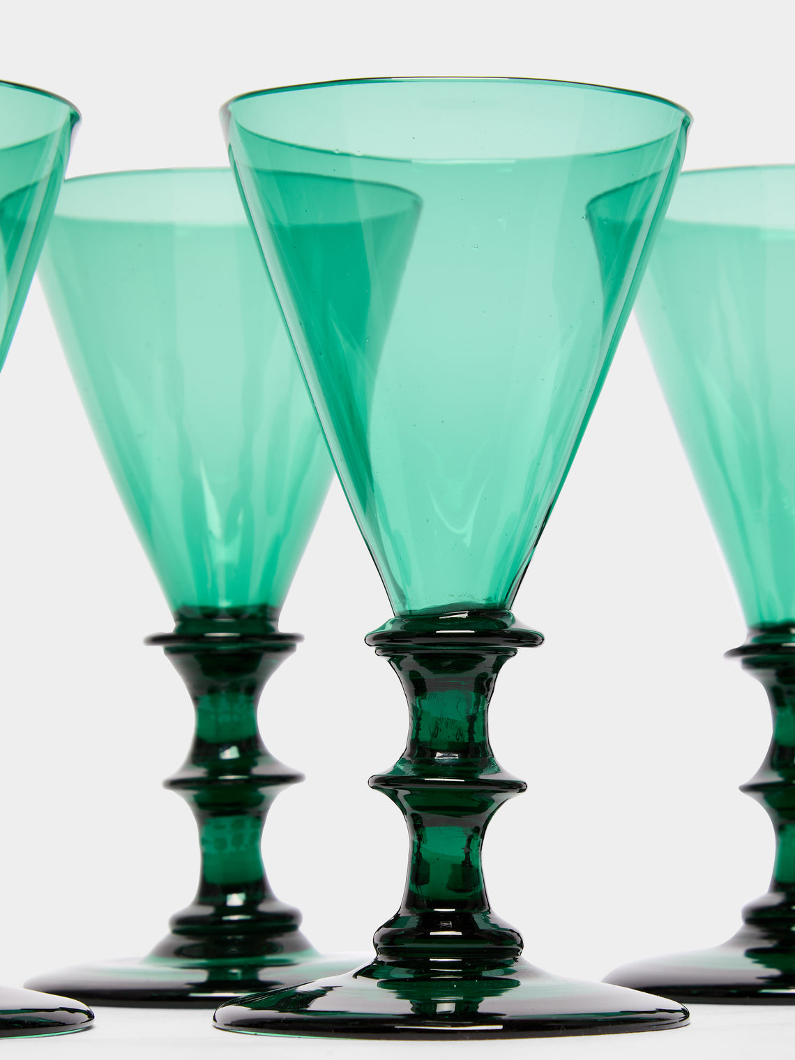 1830s Regency Bristol Wine Glasses (Set of 6)