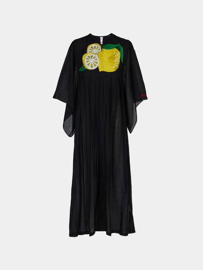 Kilometre Paris - Lemon Embroidered Cotton Dress | One Size -  - ABASK - 