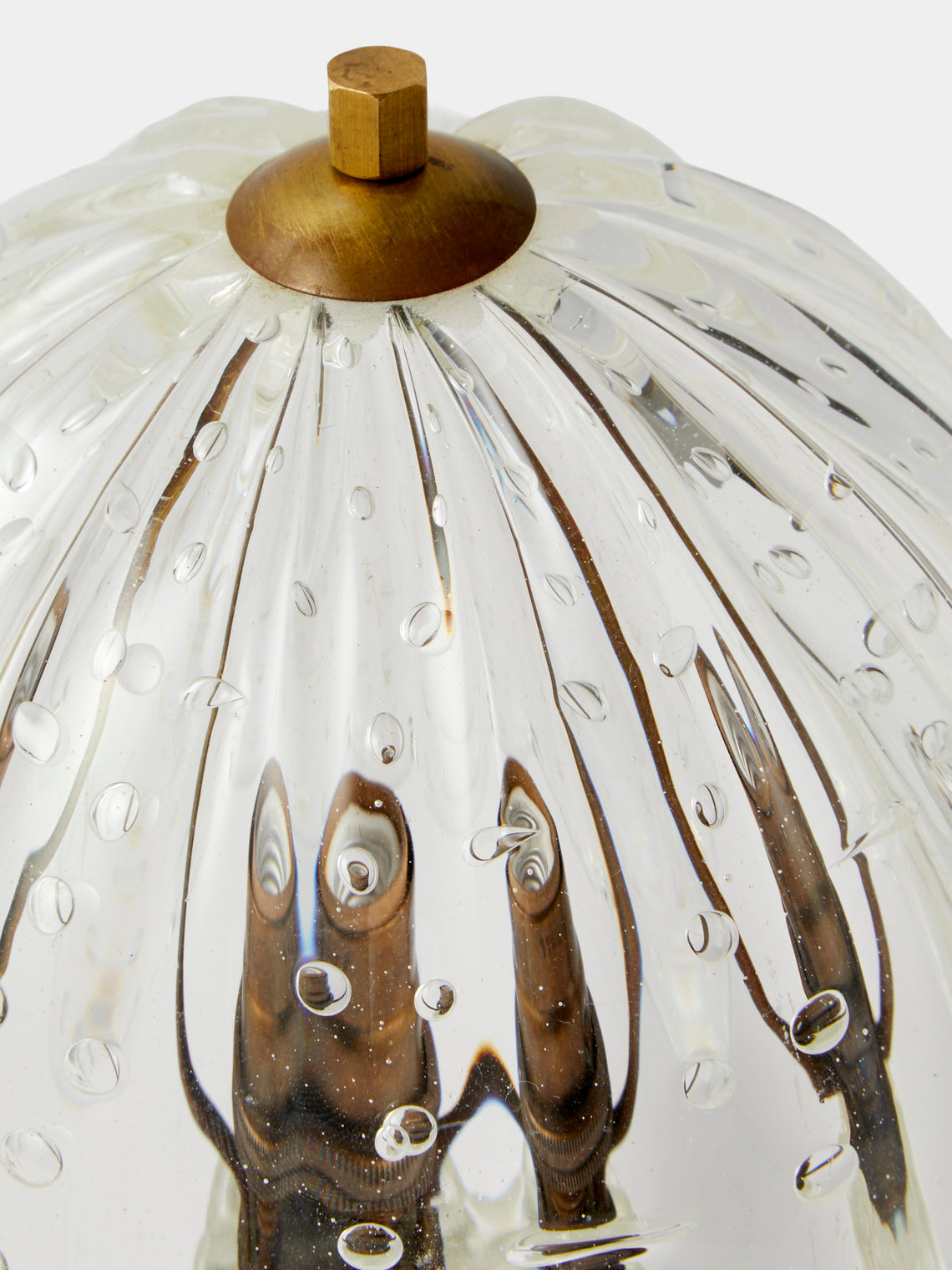 Antique and Vintage - | Set of 2 | 1950s Barovier Murano Glass Table Lamps - Clear - ABASK