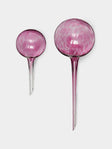 Dab'O - Hand-Blown Crystal Water-Diffusing Globes (Set of 2) - Pink - ABASK - 