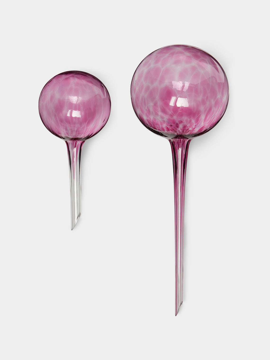 Dab'O - Hand-Blown Crystal Water-Diffusing Globes (Set of 2) - Pink - ABASK - 