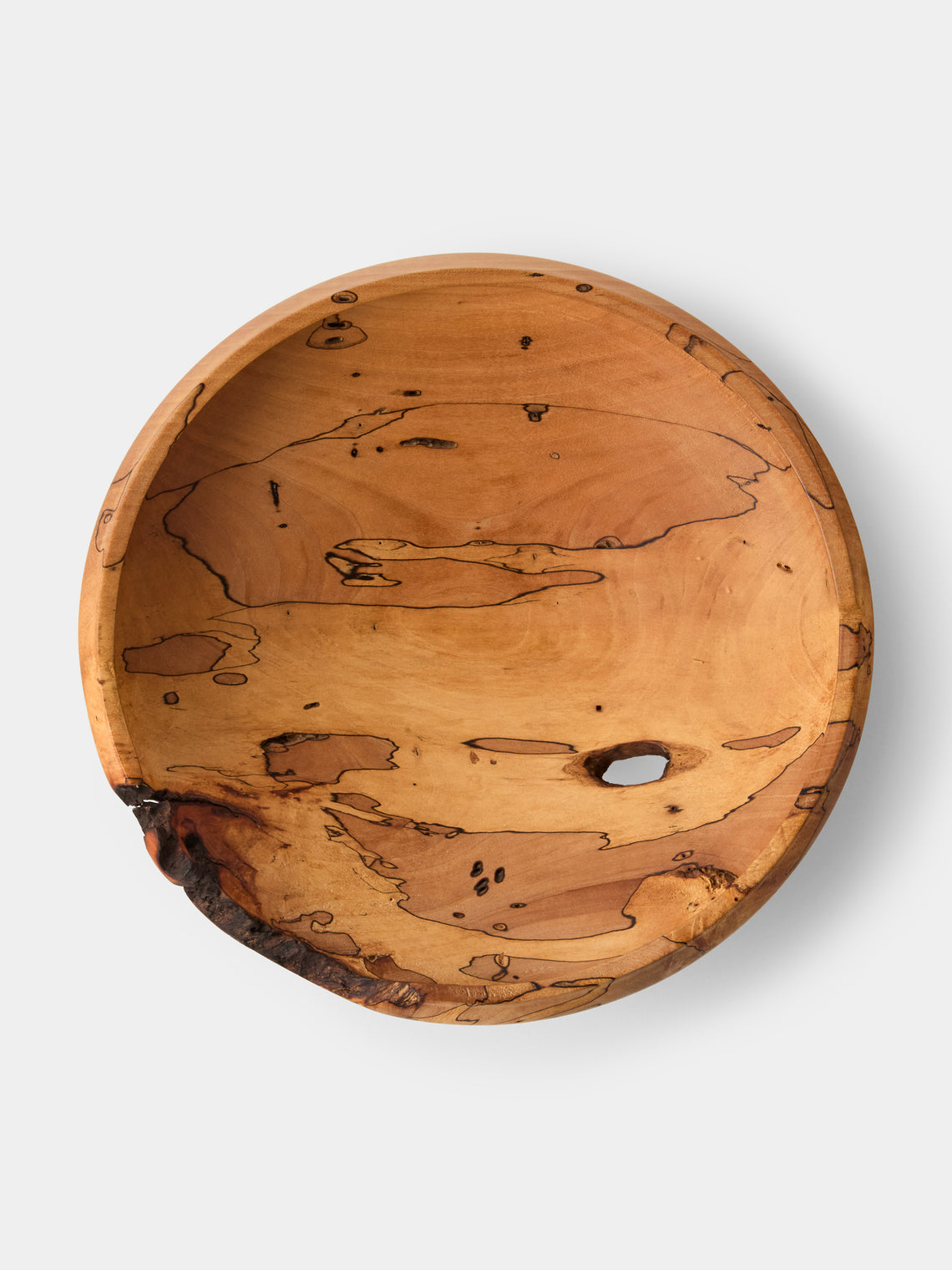 Iida Woodturning - Hand-Turned Oil-Finish Spalted Maple Bowl - Brown - ABASK