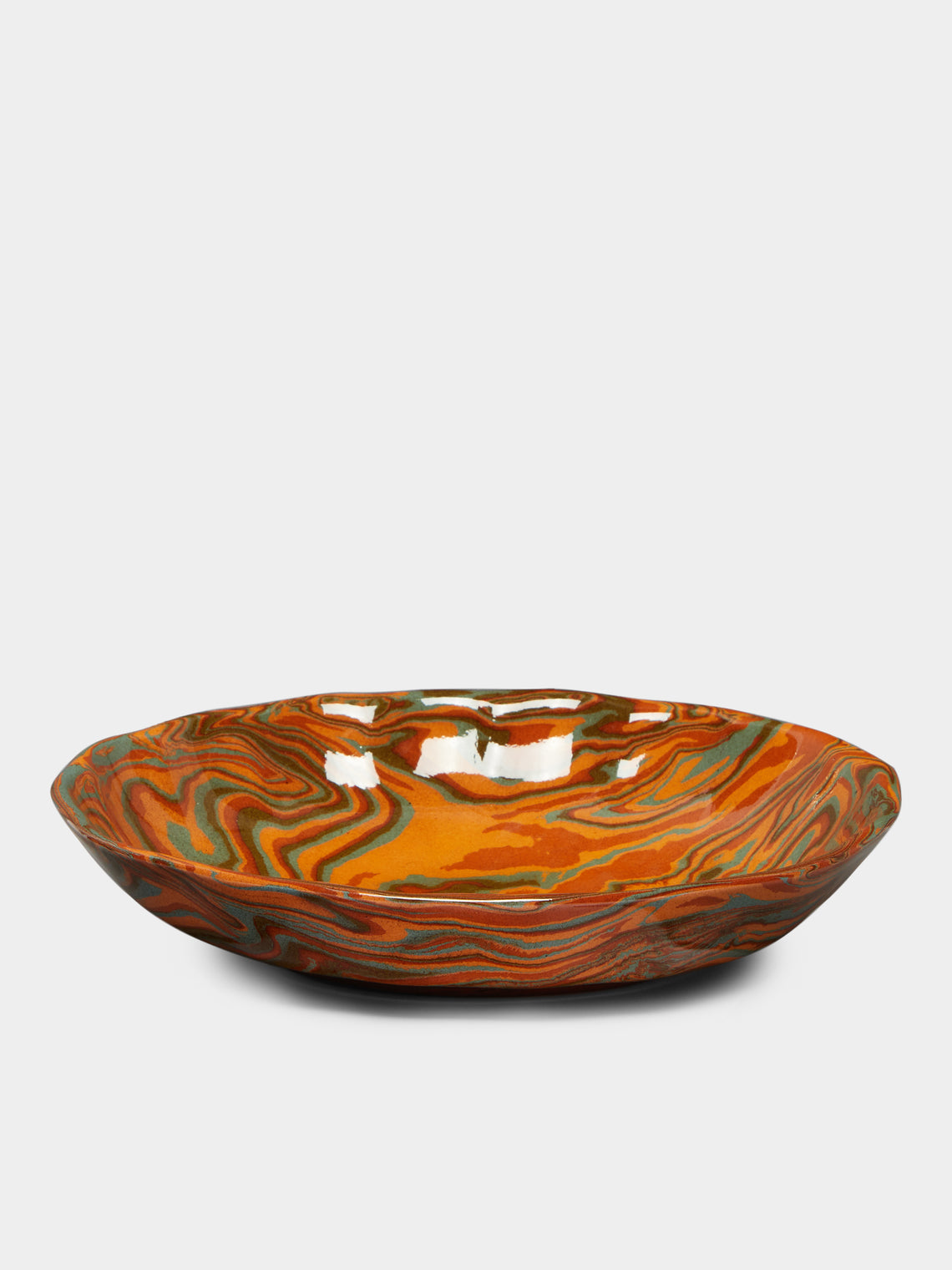 Atelier Saint-André Perrin - Marbled Ceramic Small Serving Plate -  - ABASK