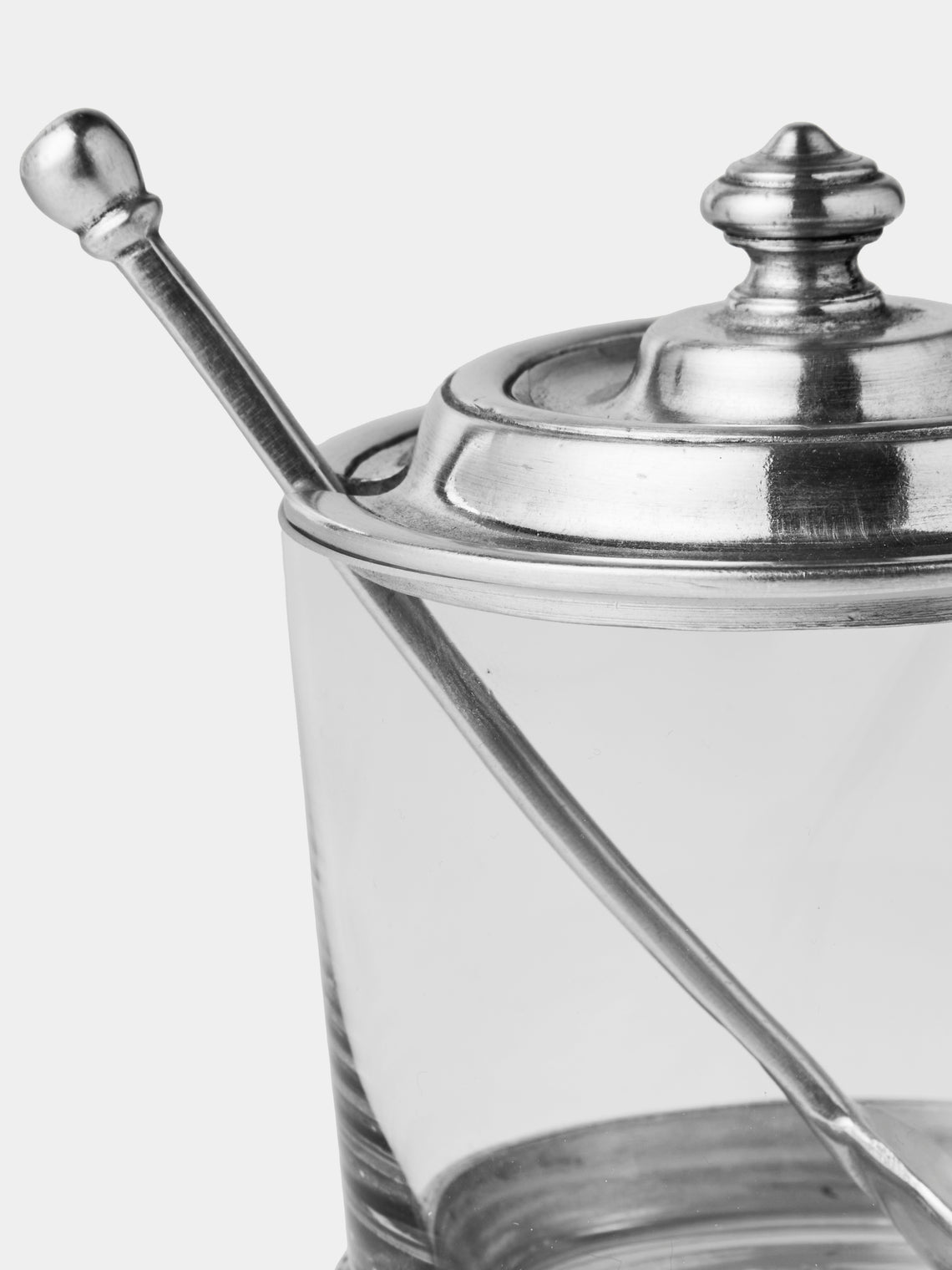 Cosi Tabellini - Sirmione Pewter Jam Jar with Spoon - Silver - ABASK