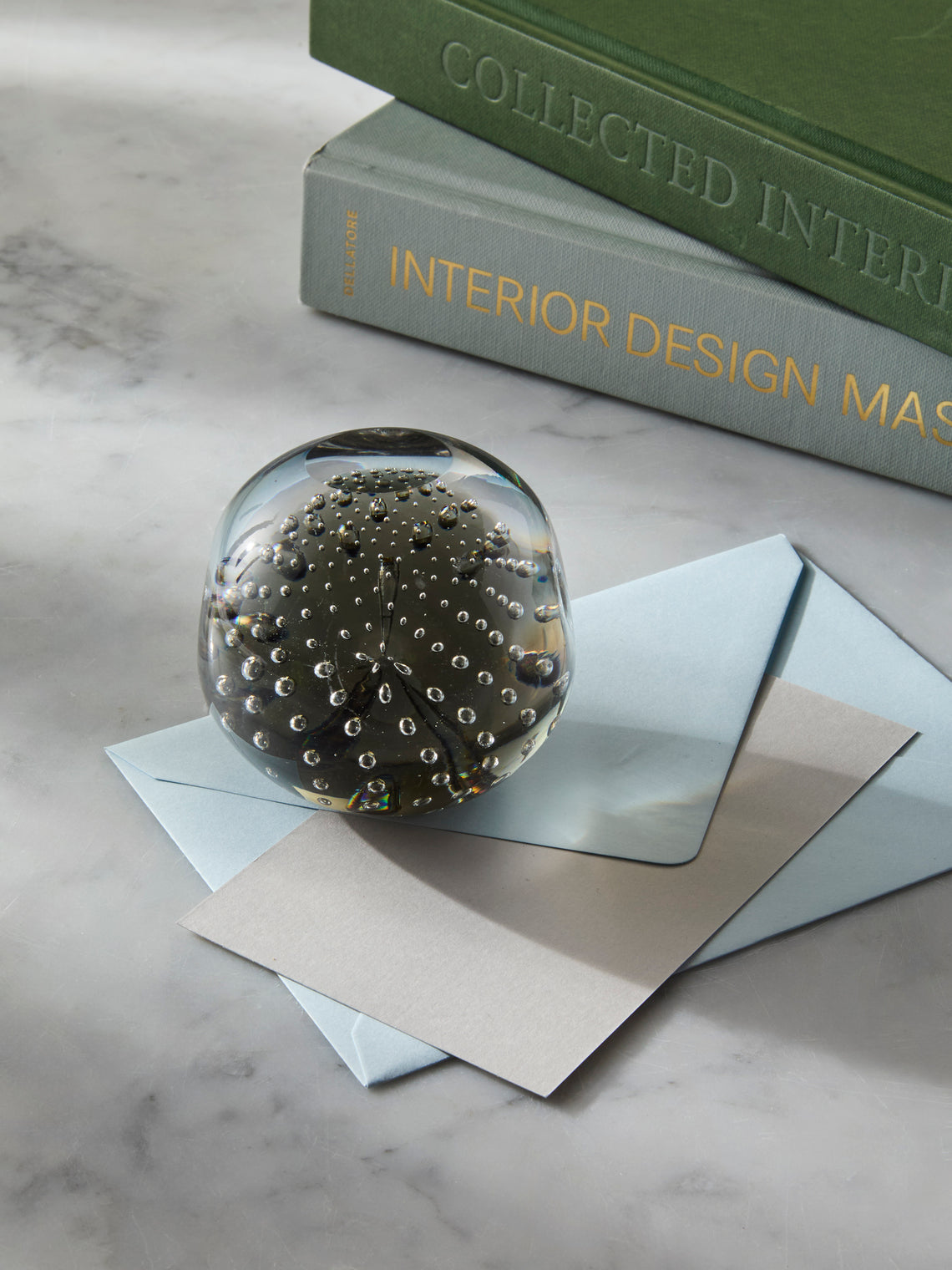 Antique and Vintage - Mid-Century Murano Glass Paperweight - Black - ABASK
