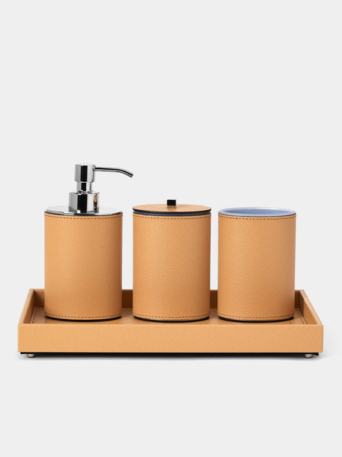 Pinetti - Poseidon Leather Bathroom Set - Beige - ABASK - 