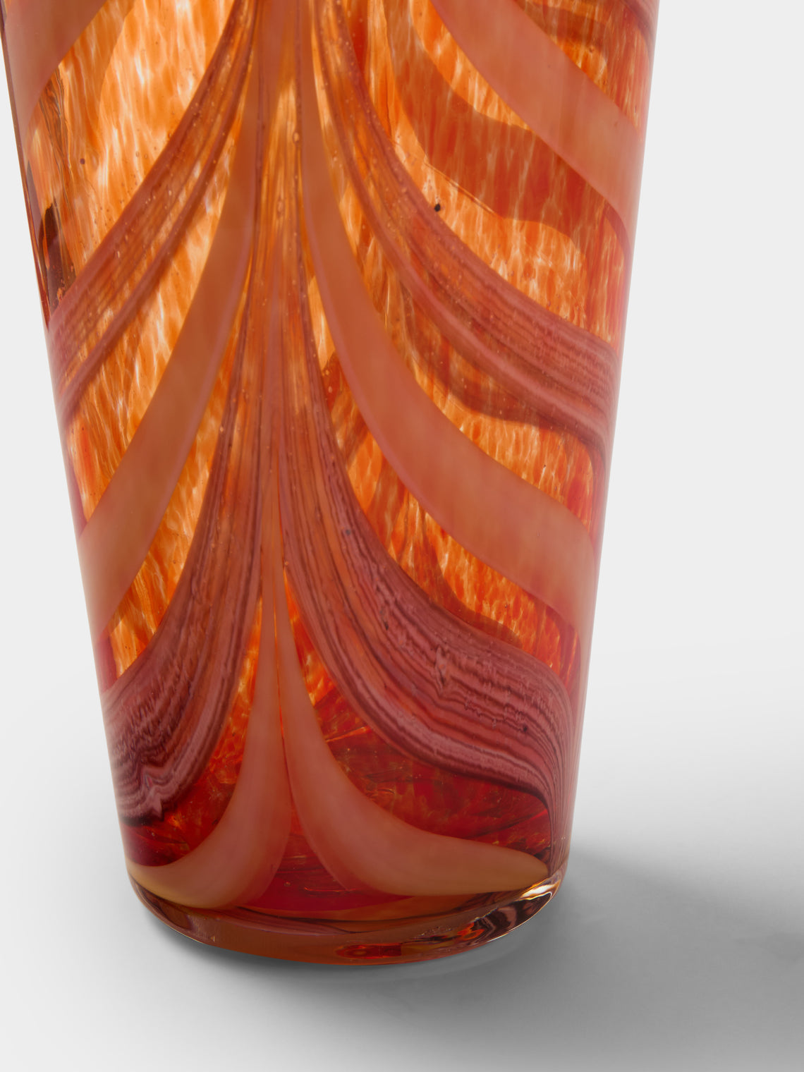 Antique and Vintage - 1960s Seguso Murano Glass Vase (12.5in/31.5cm) - Orange - ABASK