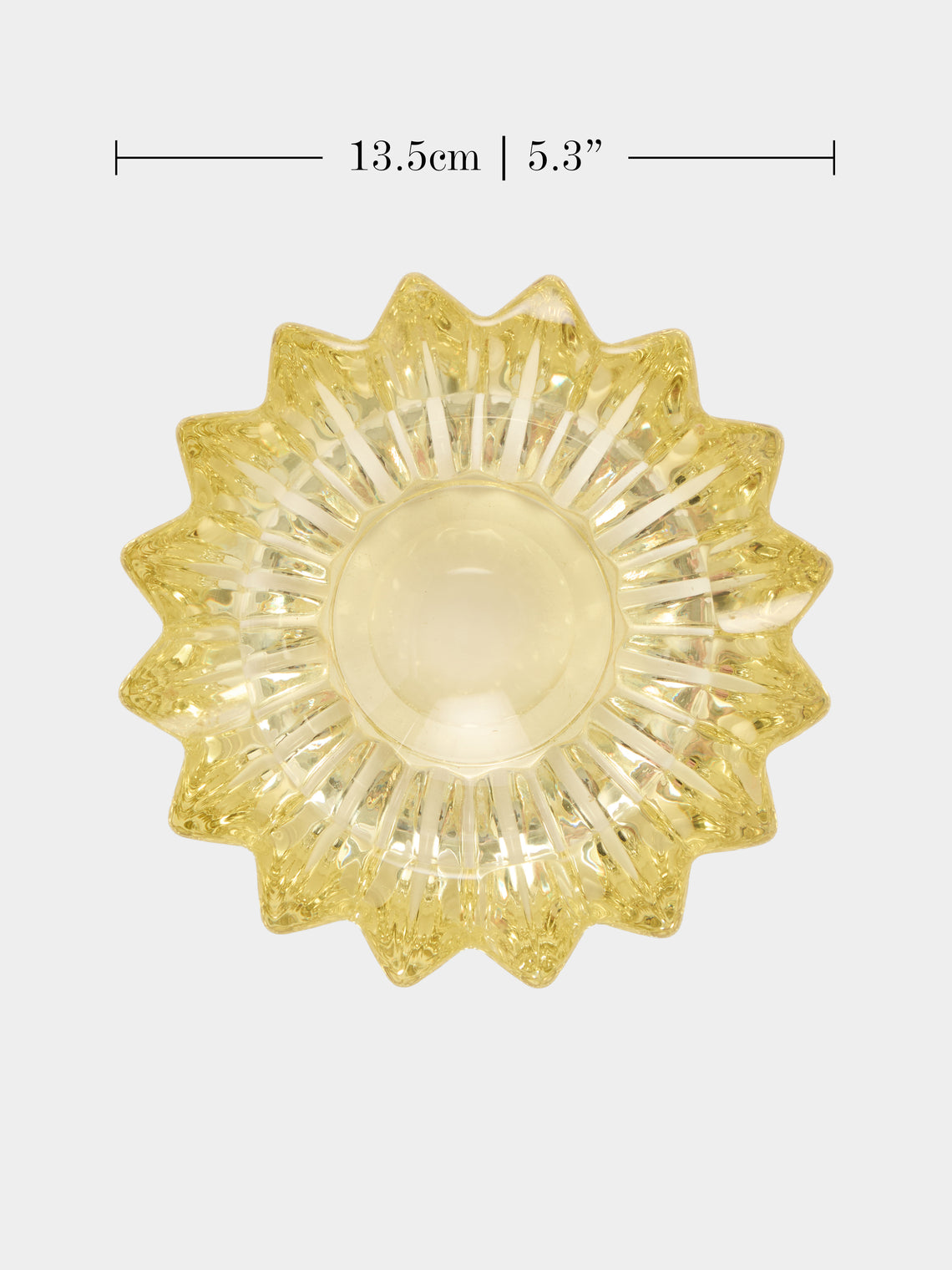 Antique and Vintage - 1950s Pierre d'Avesn Crystal Vide Poche - Yellow - ABASK