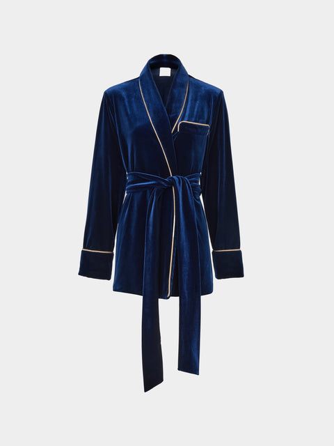 Loretta Caponi - Egnazia Velvet Pyjama Top -  - ABASK - 