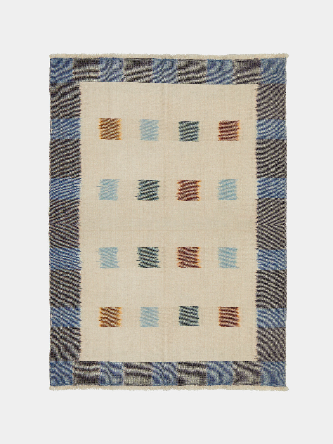 Me & K - Grid Ikat Cashmere Throw (67in/1.7m) - Multiple - ABASK - 