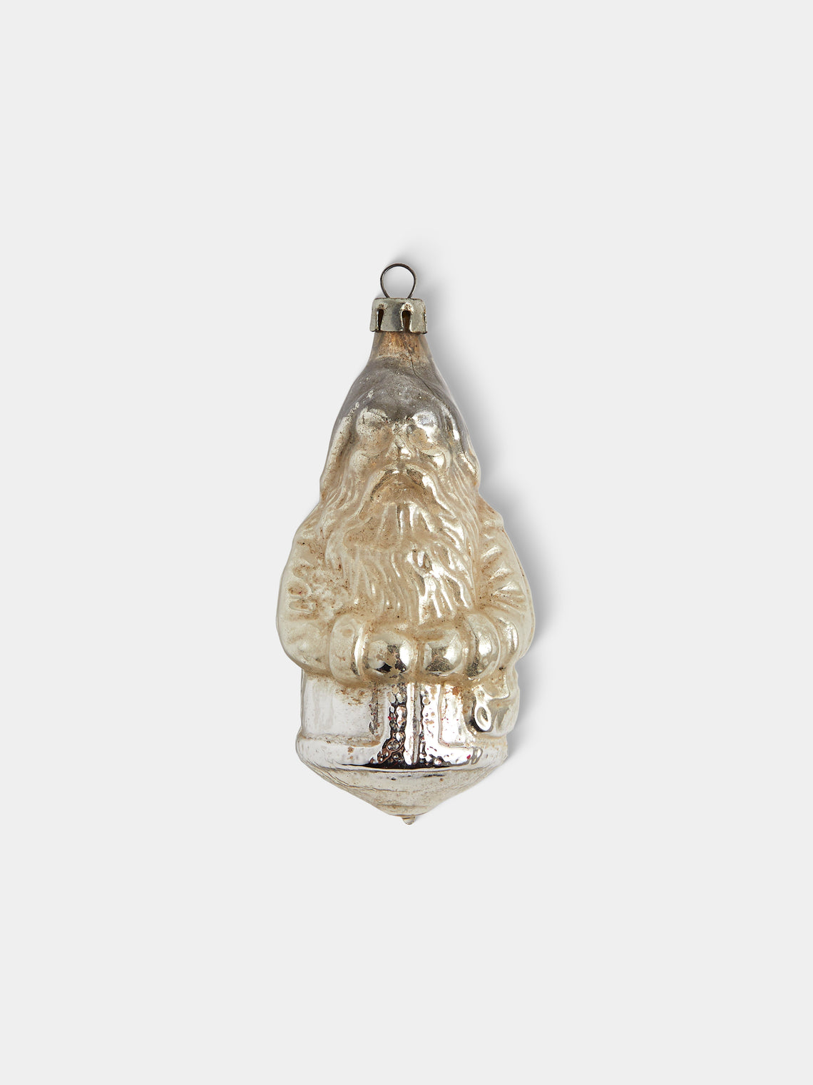 Antique and Vintage - Early-20th-Century Father Christmas Glass Baubles (Set of 6) - Silver - ABASK