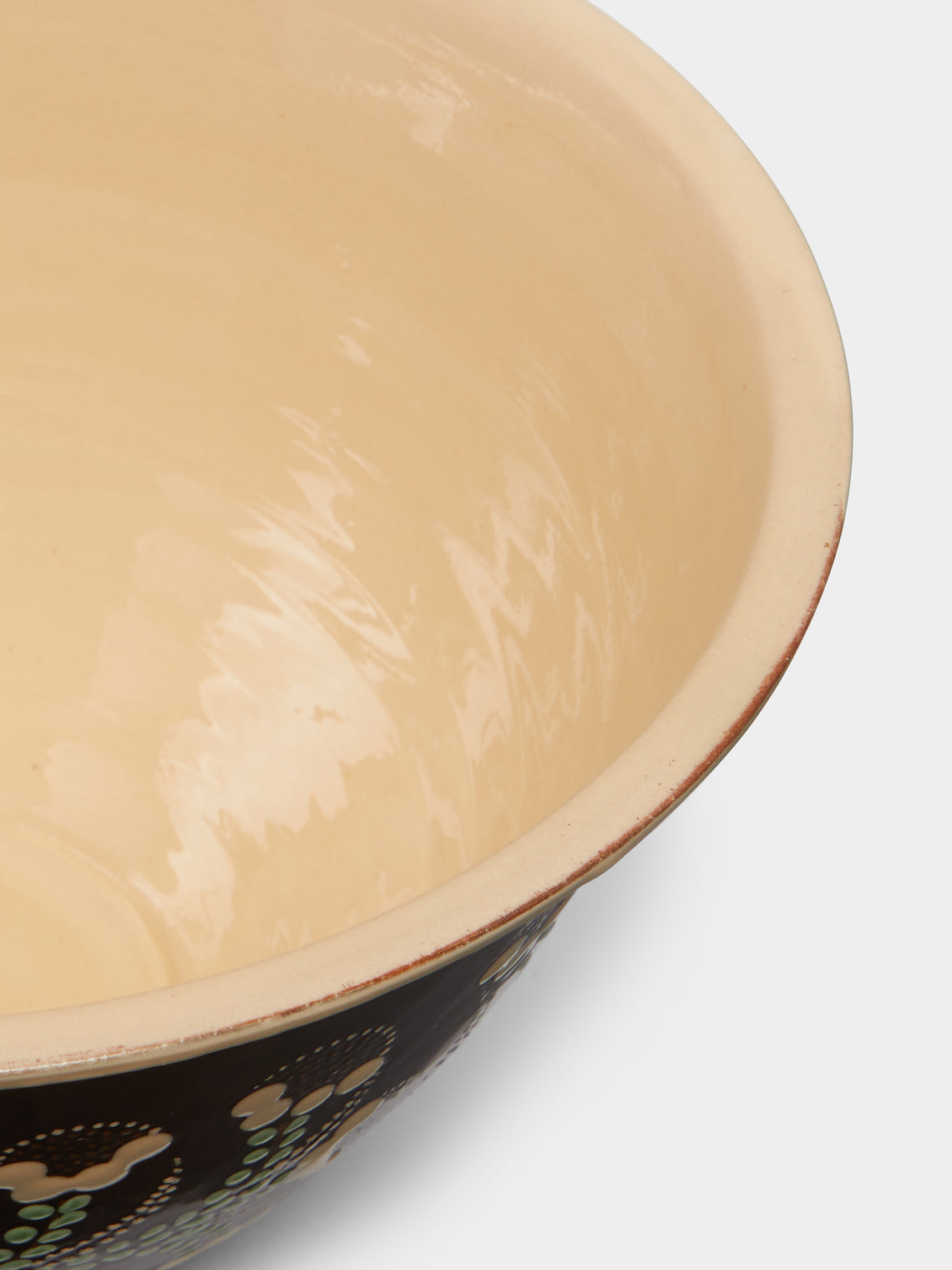 Poterie d’Évires - Flowers Hand-Painted Ceramic Large Salad Bowl -  - ABASK
