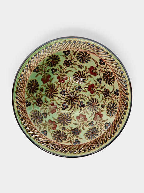 Poterie d’Évires - Flowers Hand-Painted Ceramic Large Serving Bowl -  - ABASK