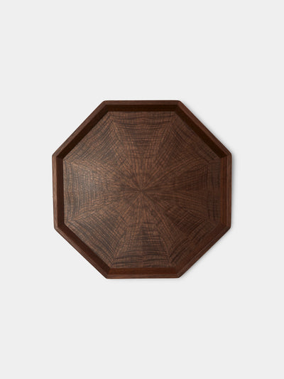 Mori Kougei - Poke Walnut Square Tray (11in/27.5cm) - Brown - ABASK - 