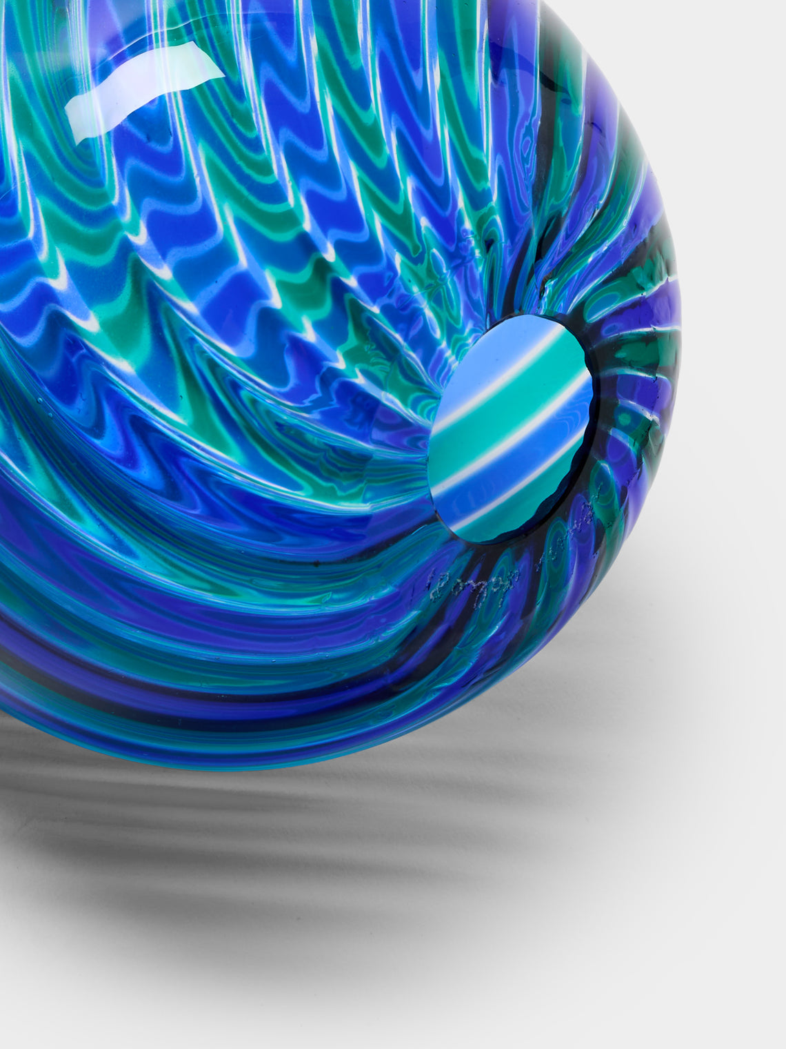 Antique and Vintage - 1981 Venini Egg Glass Paperweight - Blue - ABASK