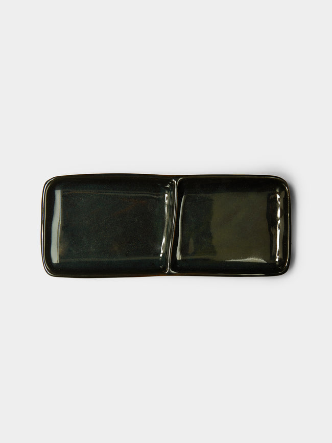 Mervyn Gers Ceramics - Hand-Glazed Ceramic Bento Boxes (Set of 2) - Black - ABASK - 