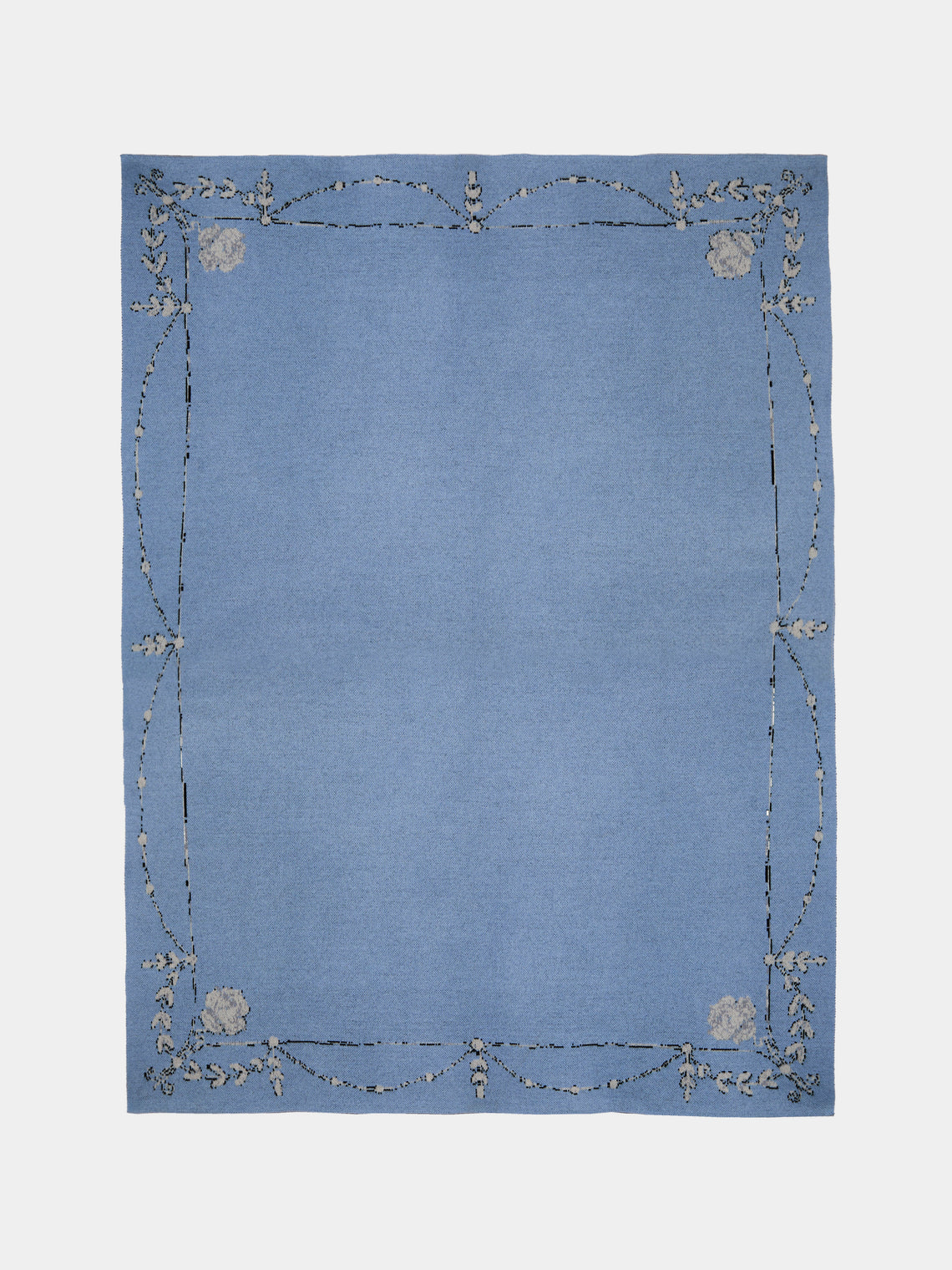 Saved NY - Peter Reed Pearls Cashmere Throw (71in/1.8m) - Blue - ABASK - 