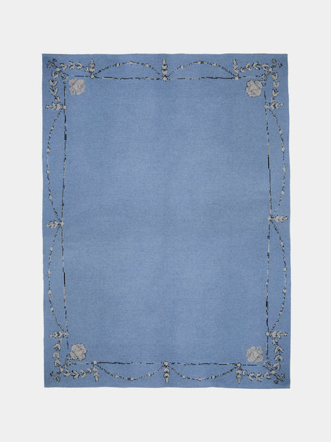 Saved NY - Peter Reed Pearls Cashmere Throw (71in/1.8m) - Blue - ABASK - 