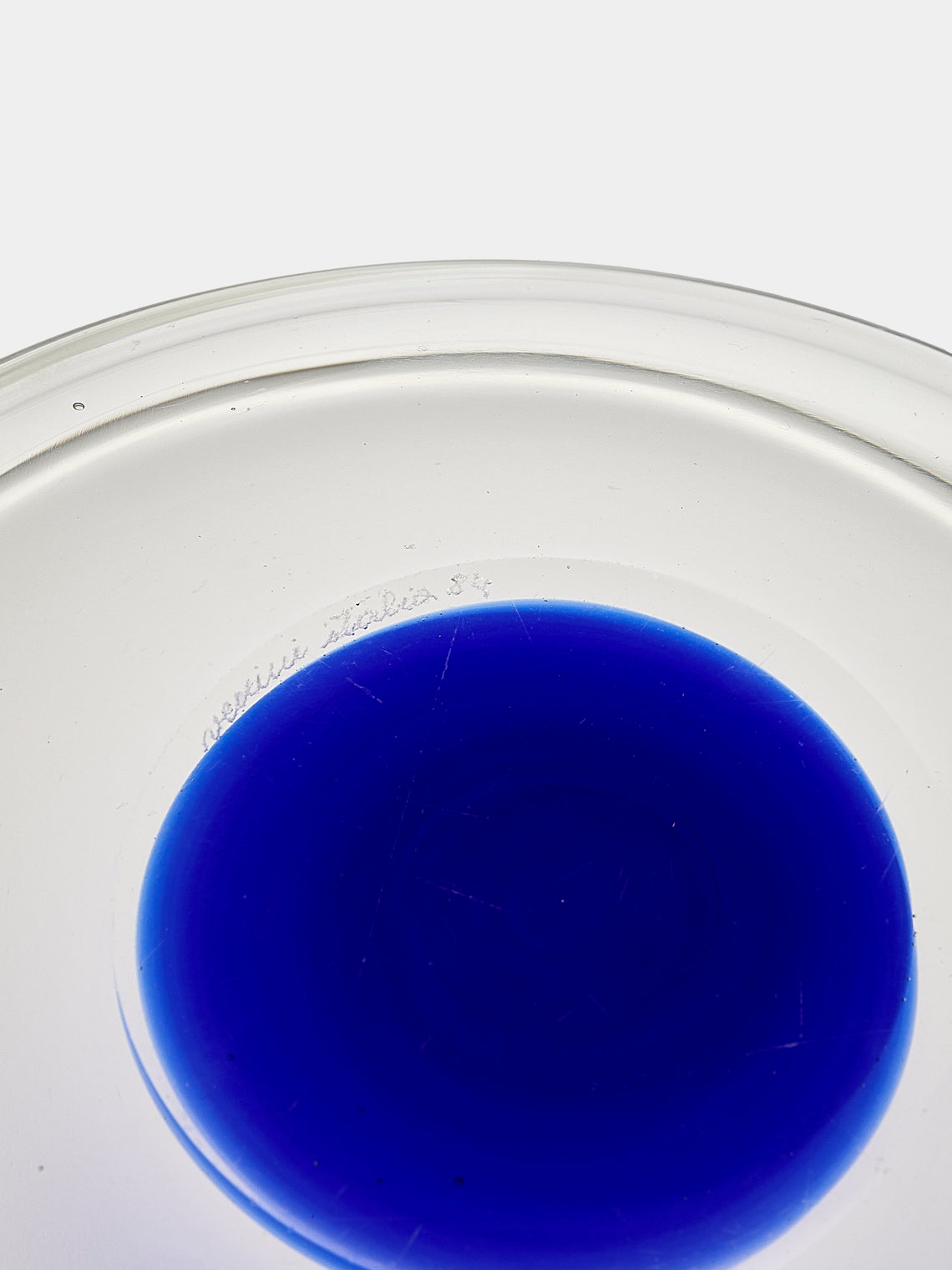 Antique and Vintage - 1980s Venini Murano Glass Ashtray - Blue - ABASK