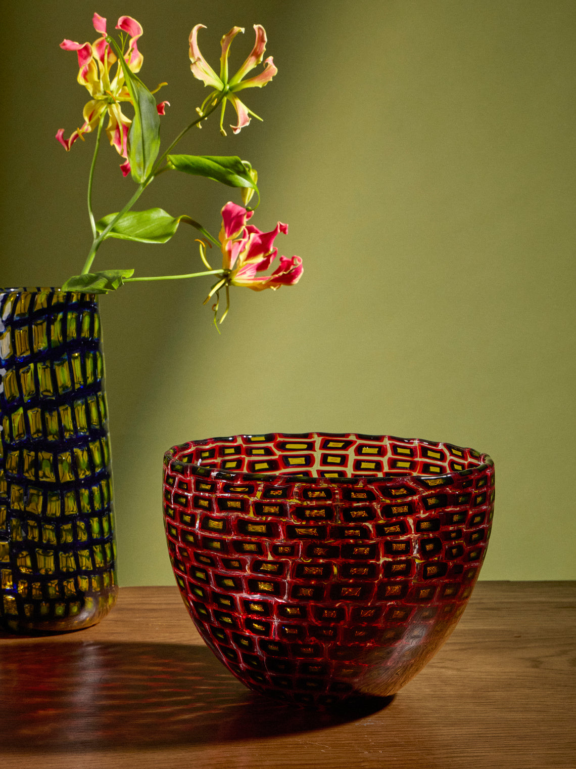 Venini - 1940 Carlo Scarpa Romane Murrine Murano Glass Vase (8in/21cm) - Multiple - ABASK