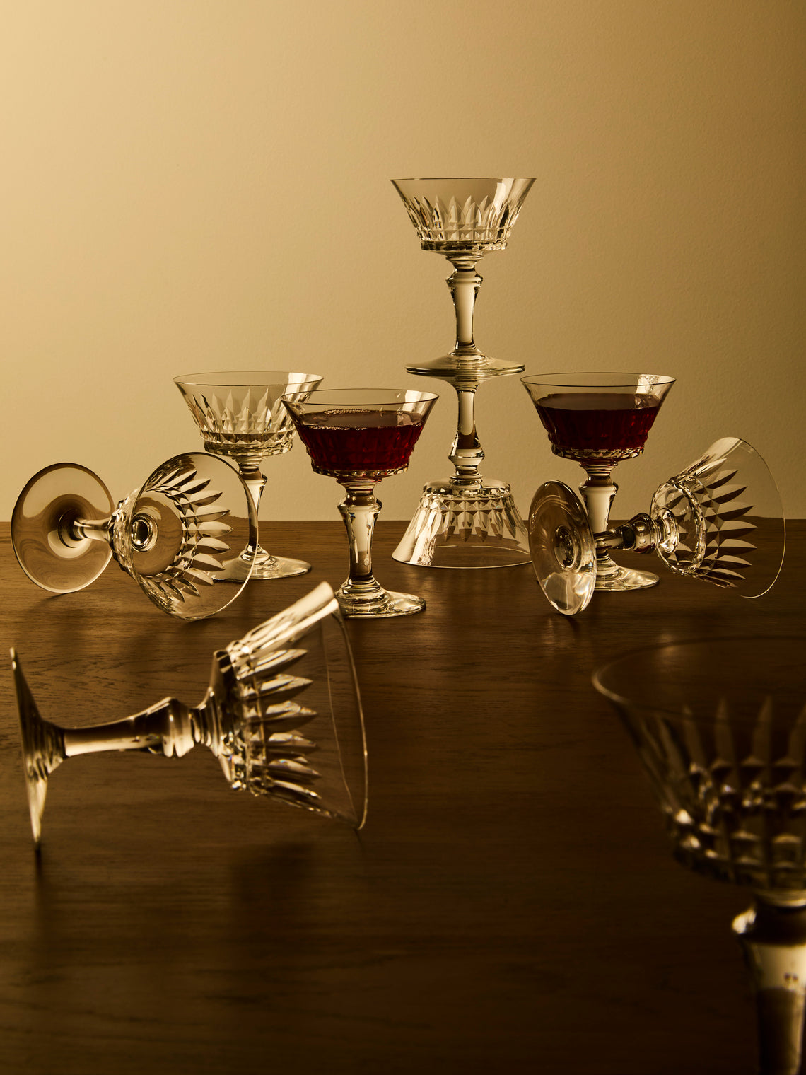 Antique and Vintage - 1990s Baccarat Crystal Champagne Coupes (Set of 12) - Clear - ABASK