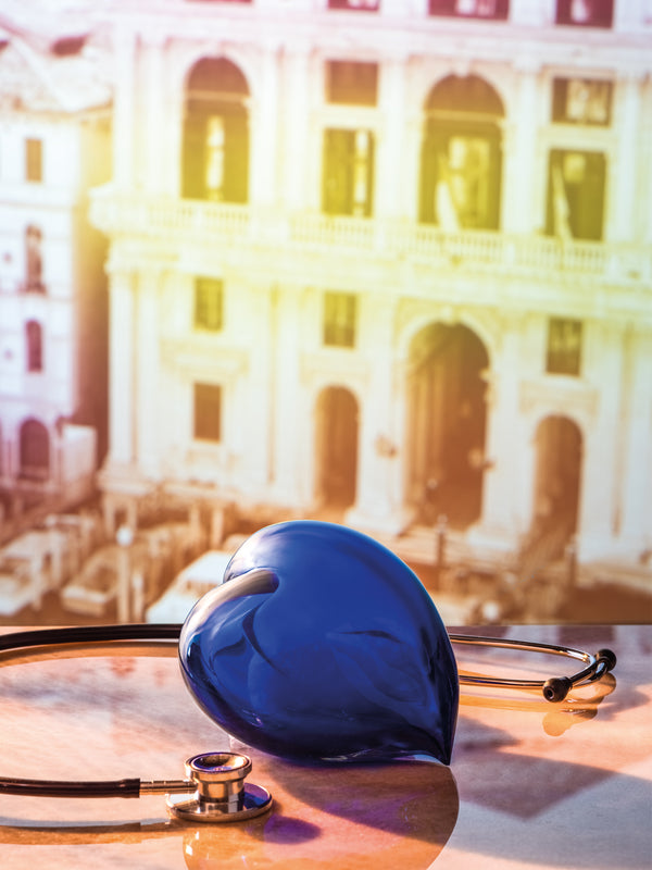 Giberto - Heart Hand-Blown Murano Glass Paperweight -  - ABASK