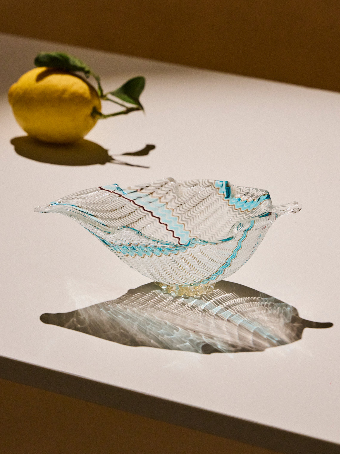 Antique and Vintage - 1950s Dino Martens for Aureliano Toso Murano Glass Bowl - Blue - ABASK