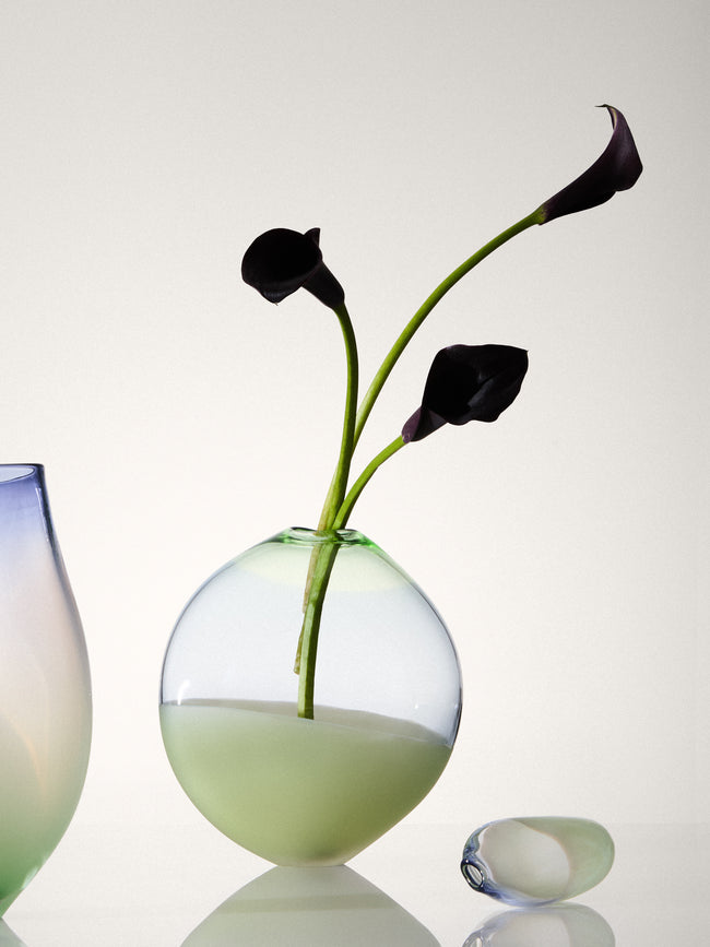 Michèle Oberdieck - Sea Fret Hand-Blown Glass Vase (12in/30cm) - Multiple - ABASK