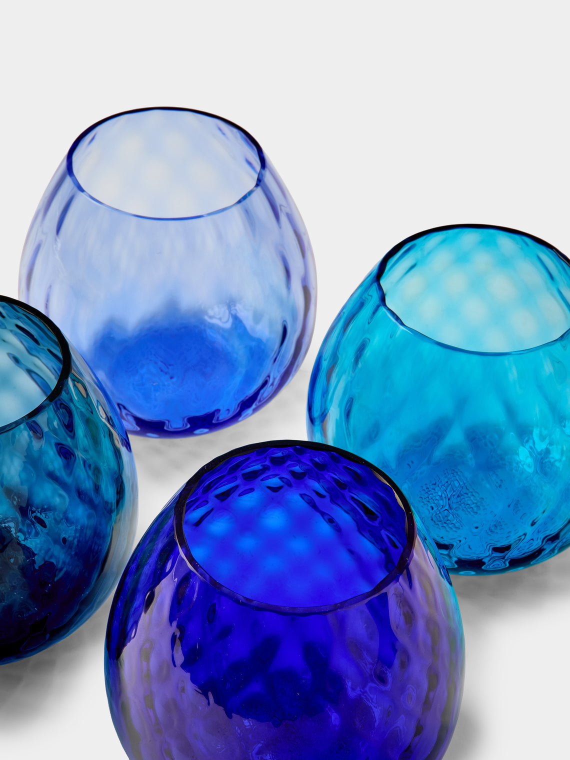NasonMoretti - Macrame Tealight Holders (Set of 4) - Blue - ABASK