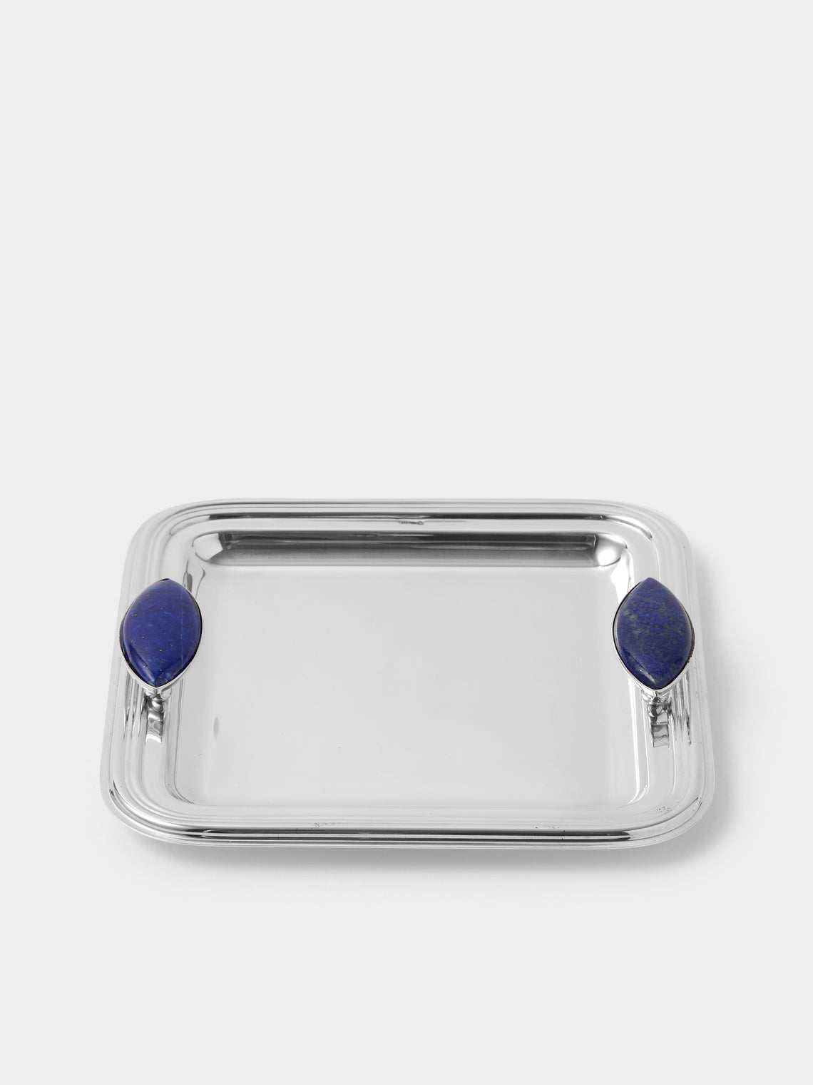 Tavares 1922 - Silver and Lapis Lazuli Tray (4.5in/12cm) - Silver - ABASK