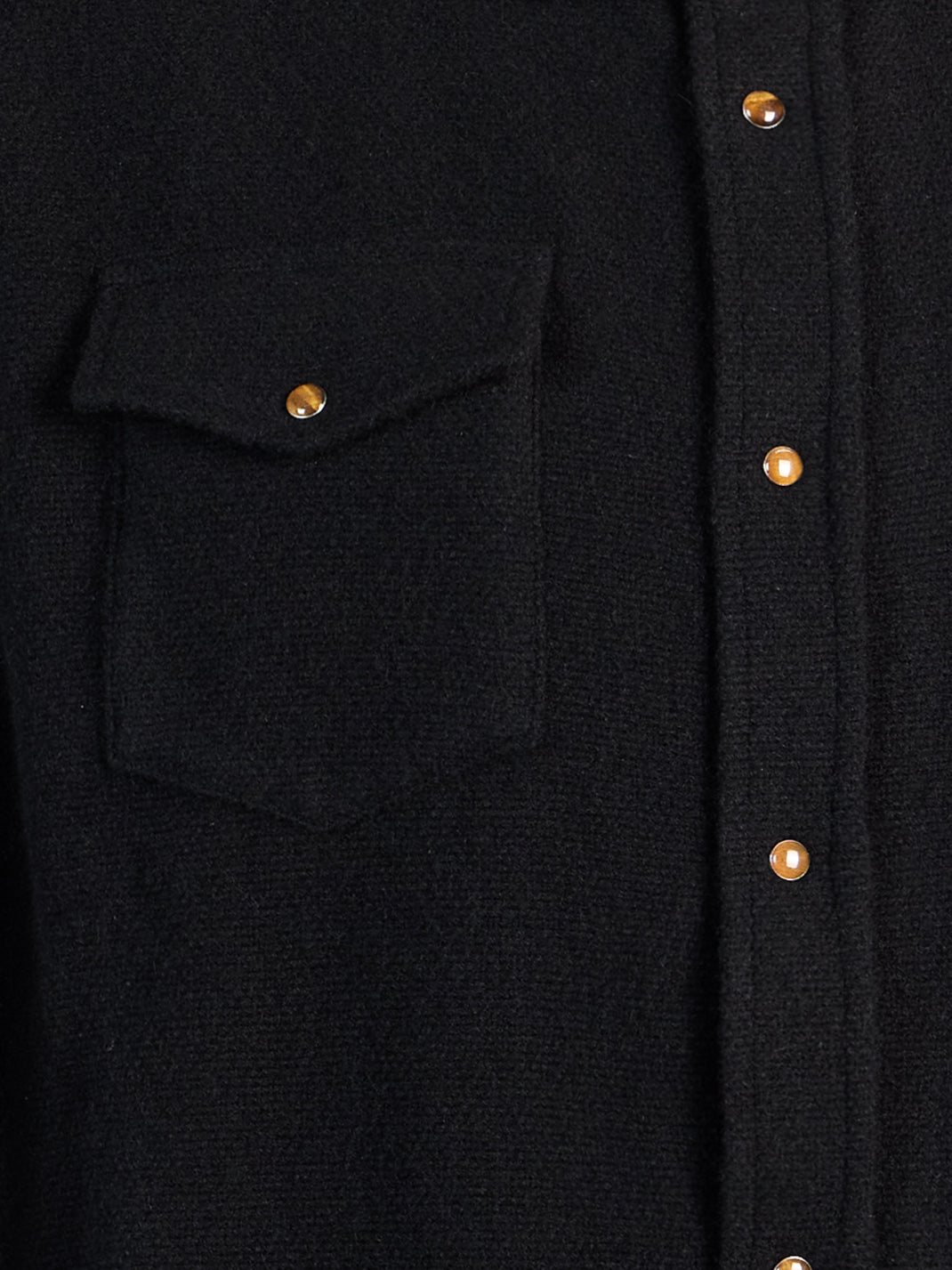 God's True Cashmere - Cashmere Shirt | Size: M - Black - ABASK