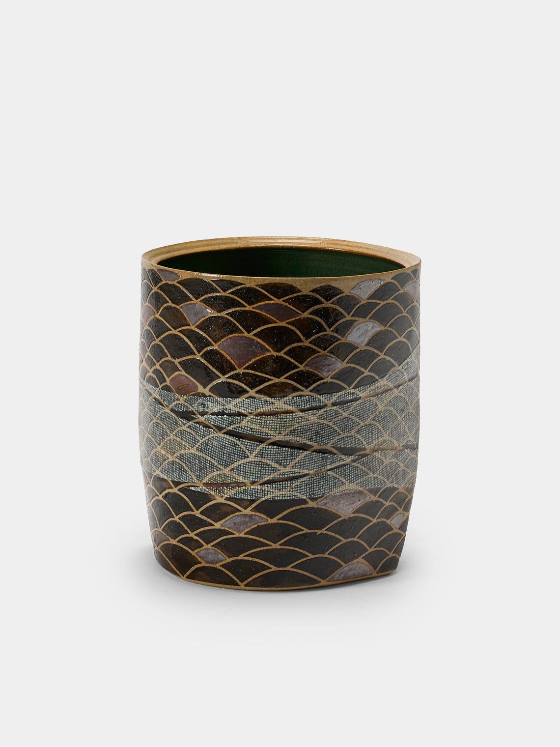 Masumi Ando - Textured Ceramic Water Jar - Brown - ABASK - 