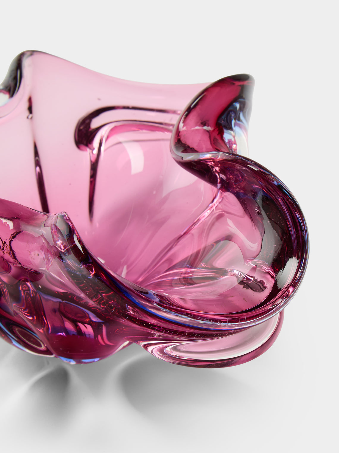 Antique and Vintage - Mid-Century Crystal Ashtray - Purple - ABASK