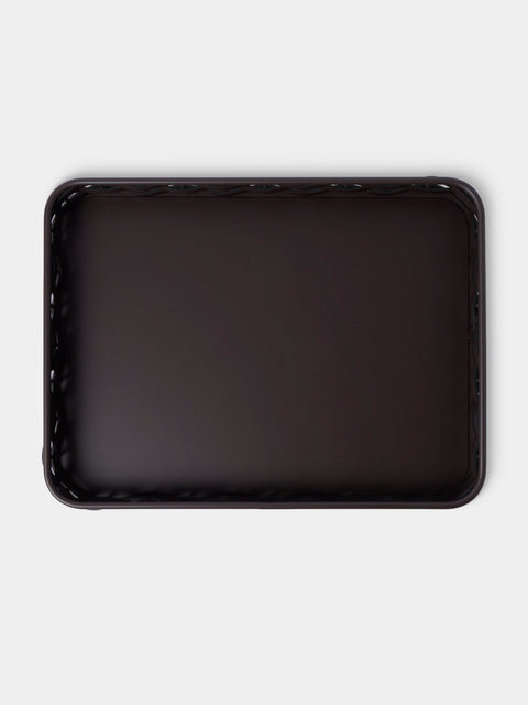 RUDI - Nassa Leather Tray (24in/60.5cm) - Dark Brown - ABASK - 
