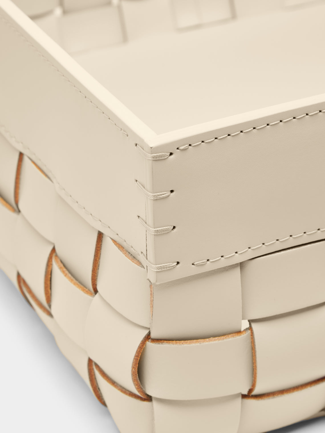 Riviere - Barcelona Water-Resistant Leather Large Towel Basket - Cream - ABASK