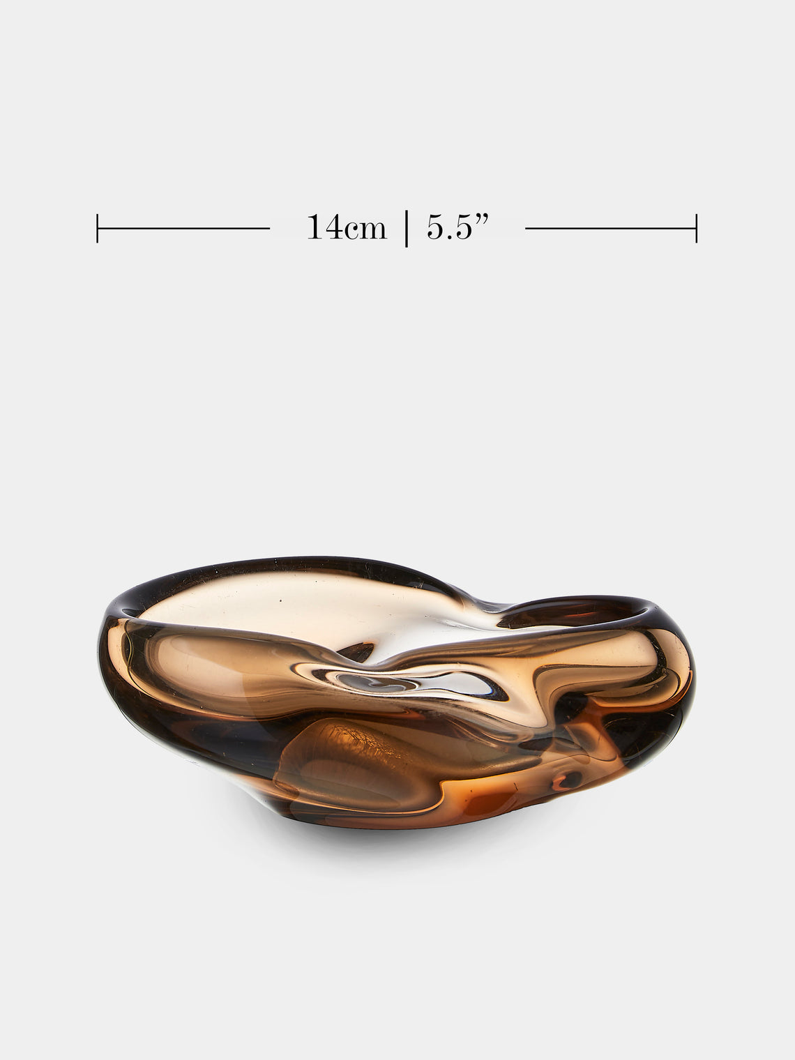 Antique and Vintage - Mid-Century Glass Ashtray - Brown - ABASK