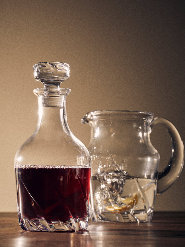 Antique and Vintage - 1980s Daum Crystal Jug and Decanter (Set of 2) - Clear - ABASK